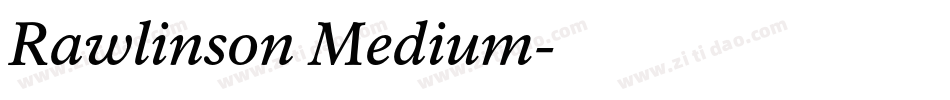 Rawlinson Medium字体转换
